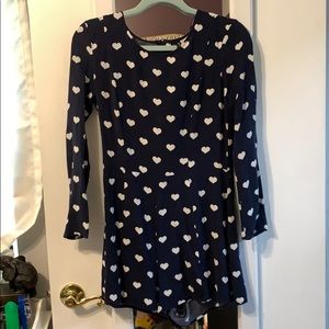 Divided Blue Heart Romper